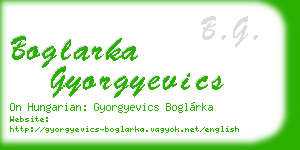 boglarka gyorgyevics business card