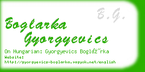boglarka gyorgyevics business card